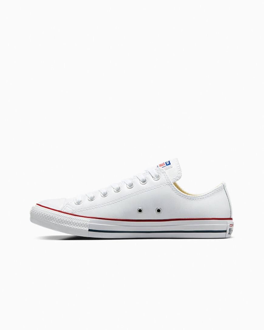 Zapatillas Bajas Converse Chuck Taylor All Star Cuero Mujer Blancas | PE 784EL0